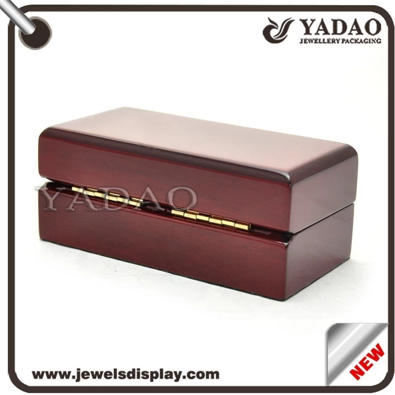 Highlight Lacquered Gloosy Wooden Box Packaging Boxes Wooden Box for Ring Packing
