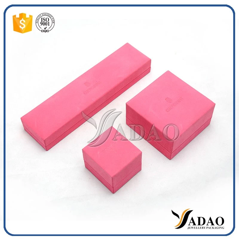 Jewelry plastic box sets with sweet pink for bracelet,pendant,ring,earrings,bangle and neckalces