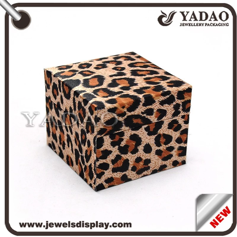 Leopard print custom made jewellery boxes