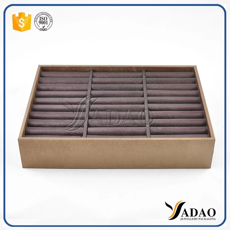 Luxury custom handmade good quality favorable price mdf+velvet/letherette jewelry display tray  for bangles/bracelet from Yadao