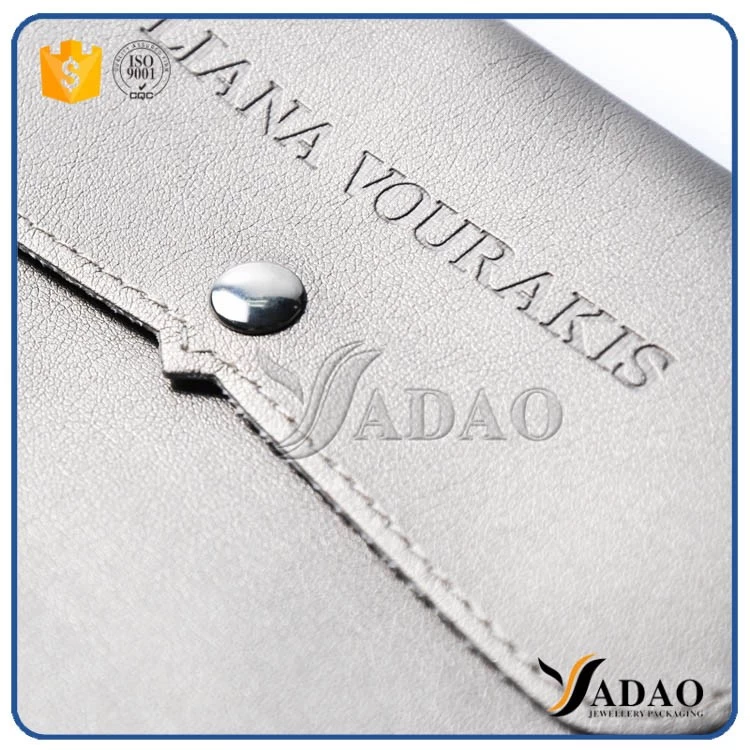 Make Your Jewlry Perfect -Customize OEM ODM low price whole sale gift smooth leather pouch jewelry packag bag with free logo