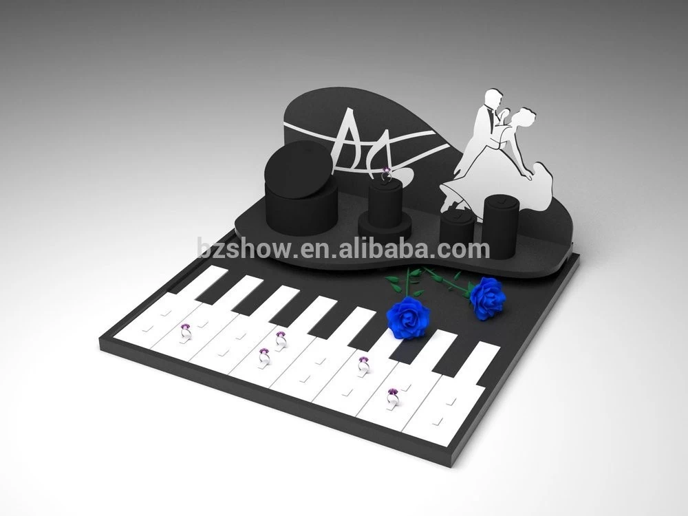 Manufacture noble elegant piano appearance display set with new design good quality  jewelry display set