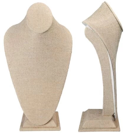 Necklace Standing Bust Displays,Necklace Jewelry Holder, Linen Pendant Display Stands Jewelry Display Supplier