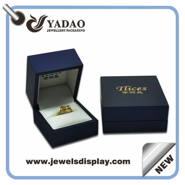 New Classical & Cheap Plastic Jewelry Boxes with hinges Jewelry Box Covered Leatherette paper Packaging Box Supplier