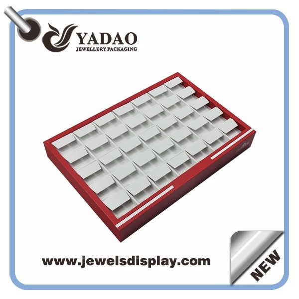 New arrival rose red stackable earring display tray for jewelry display,earring presentation tray