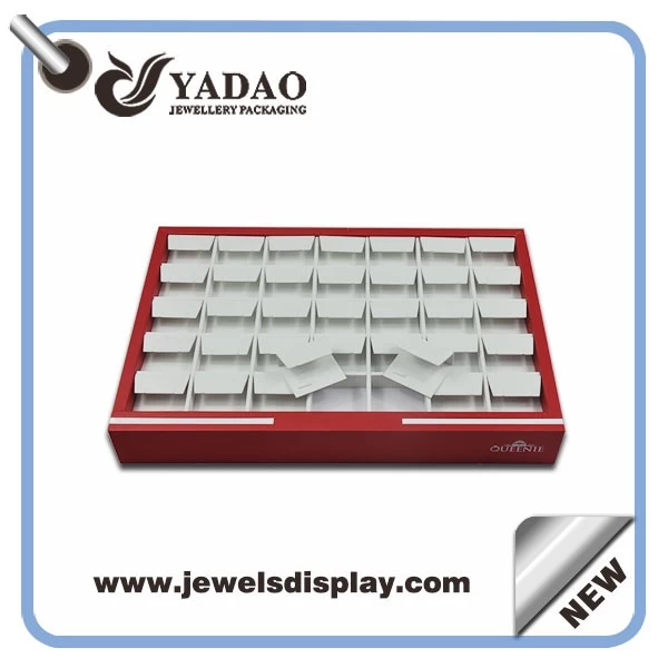 New arrival rose red stackable earring display tray for jewelry display,earring presentation tray