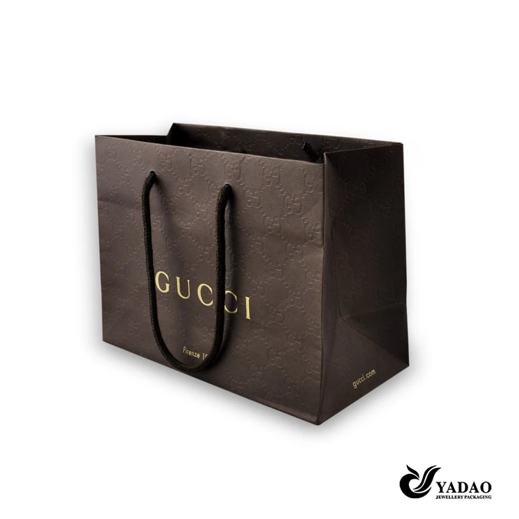 New design high quality paper jewelry packaging bag with print logo for shopping from China manufacturer