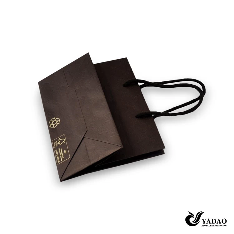 New design high quality paper jewelry packaging bag with print logo for shopping from China manufacturer