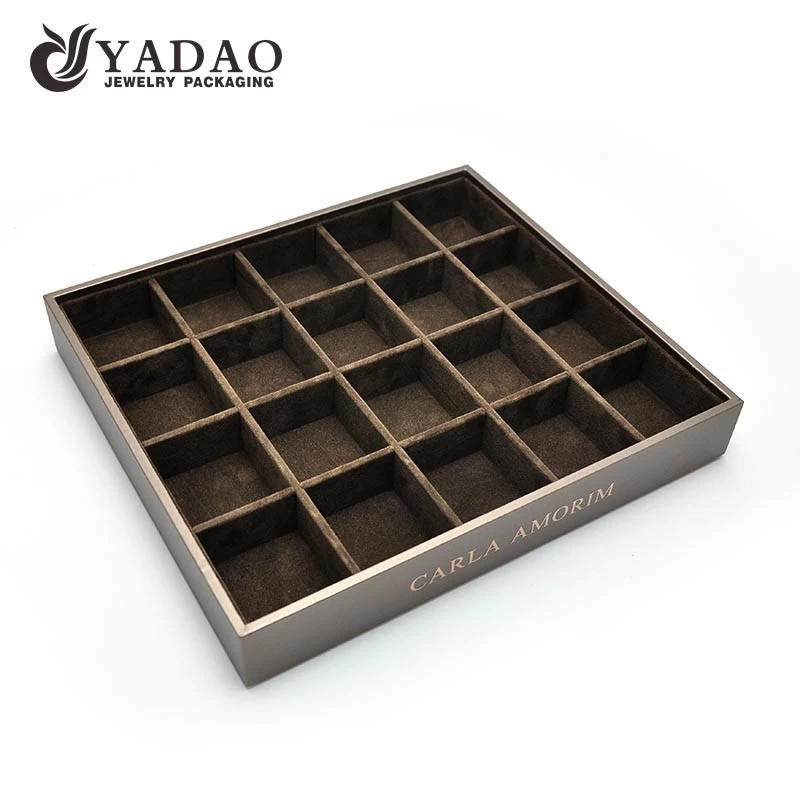 Nicety adurable experienced workmanship MOQ wholesale with fair best price mdf leather suede jewelry displays trays/tray sets