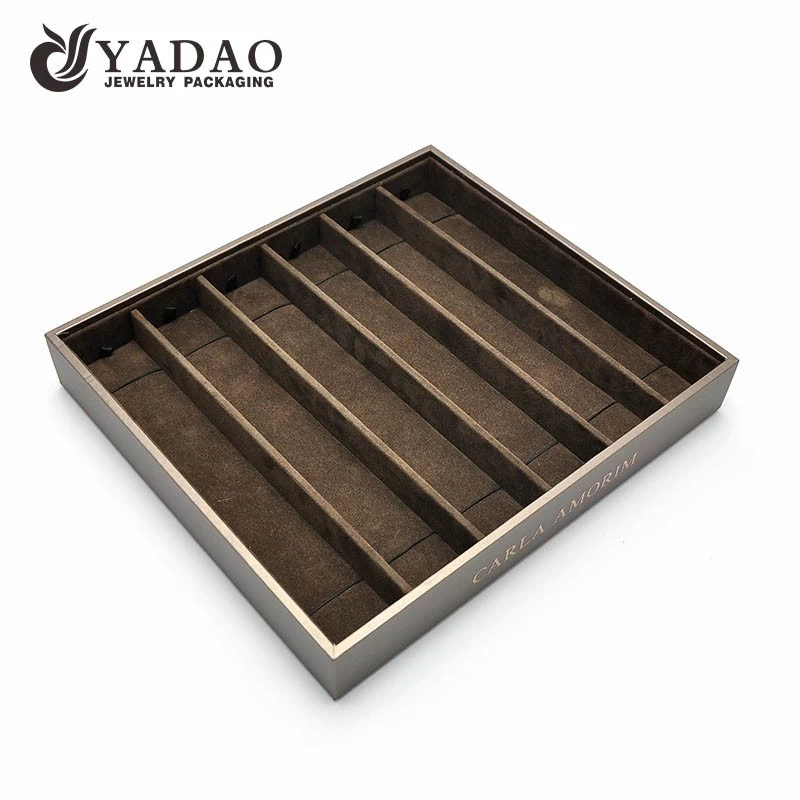 Nicety adurable experienced workmanship MOQ wholesale with fair best price mdf leather suede jewelry displays trays/tray sets