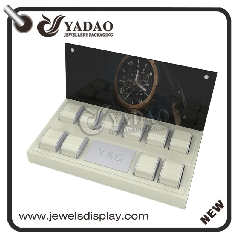 Quality Lacquer finsih Jewelry Display Set and MDF material colouful Watch display stand,watch display set with C ring stand from Shenzhen