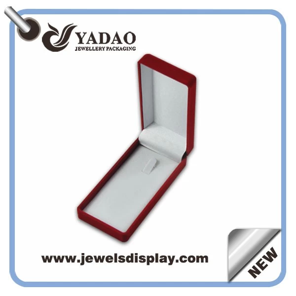 Red velvet jewelry necklace and pandent display BOXES for woman from China manufacturer