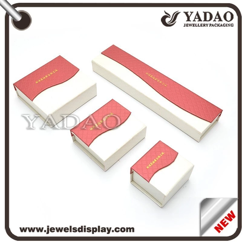 Special designed lib with lines and logo printed jewelry paper storage box