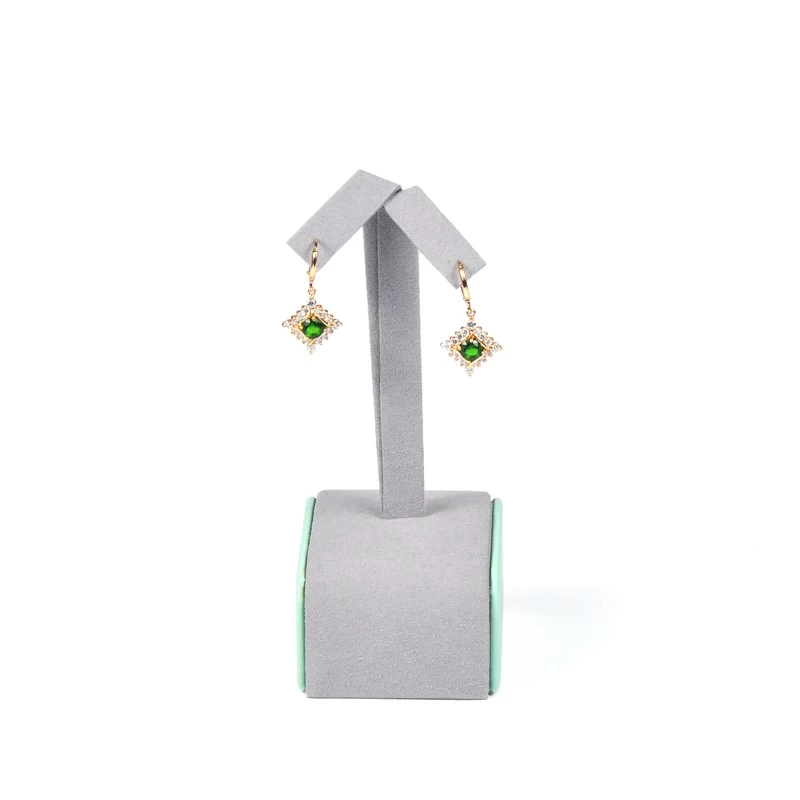 Tree style microfiber covered jewelry earrings display stand prop