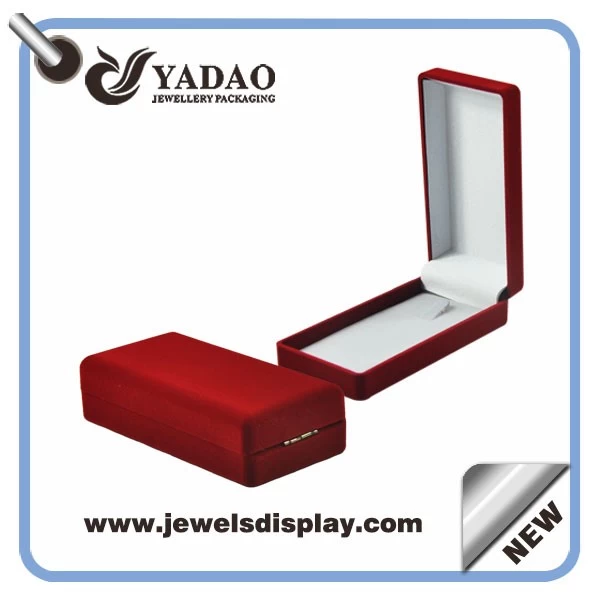 Velvet red jewelry box for pendant box made in China