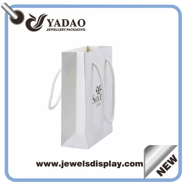 White paper bag jewelry package for jewelry bag made in China