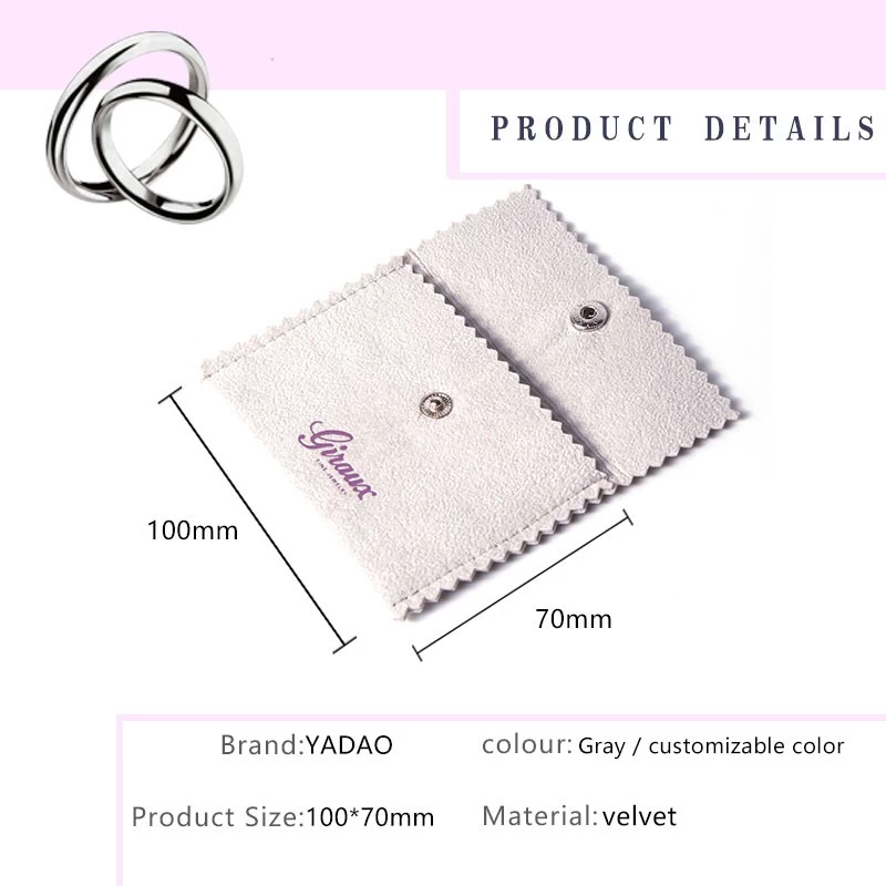 Wholesale Velvet Pouches Custom Logo Jewelry Packaging Bag Silk Printing Logo