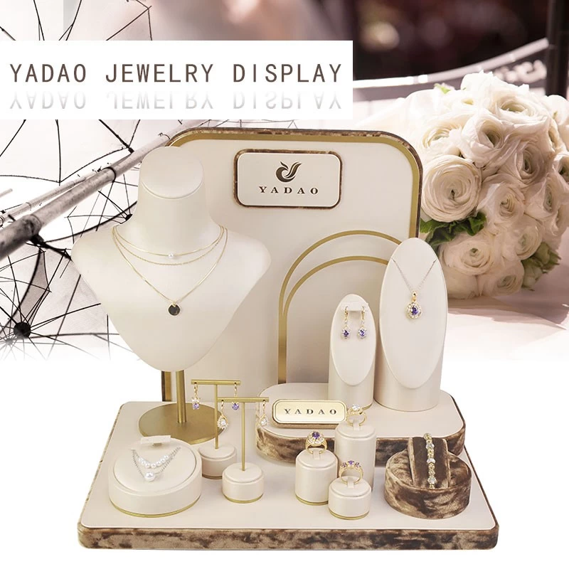 Yadao Custom Free Logo Printing White Luxurious Jewelry Display