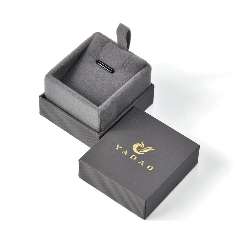 Yadao Luxury Grey Fancy Custom Logo Printing Paper Packaging Box Jewelry Box Set