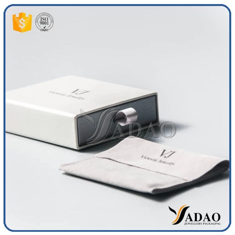 Yadao hot selling new design cardboard drawer box with high quality velvet pouch package sets