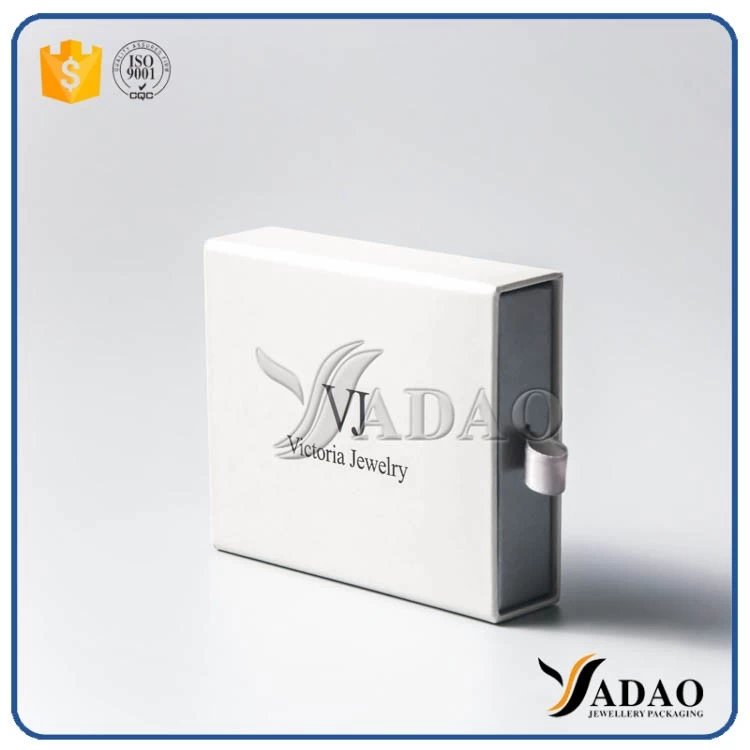 Yadao hot selling new design cardboard drawer box with high quality velvet pouch package sets