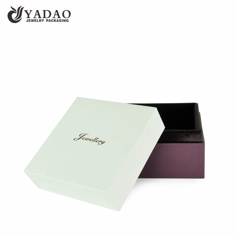 black velvet insert plastic jewellery box with moveable lid