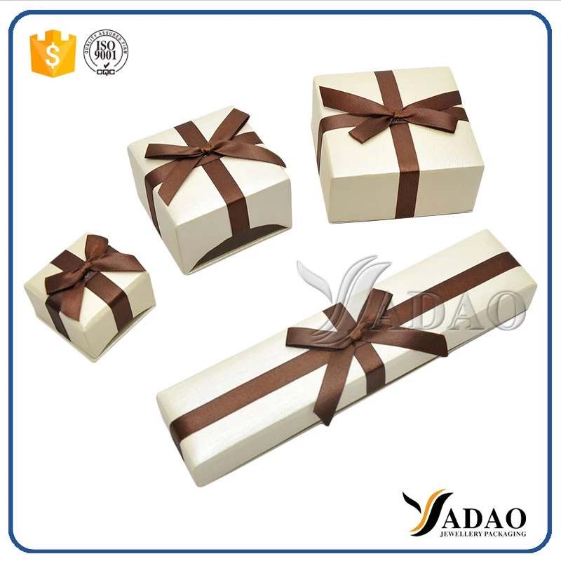 bowknot paper jewelry packaging box jewelry cardboard seperated lid