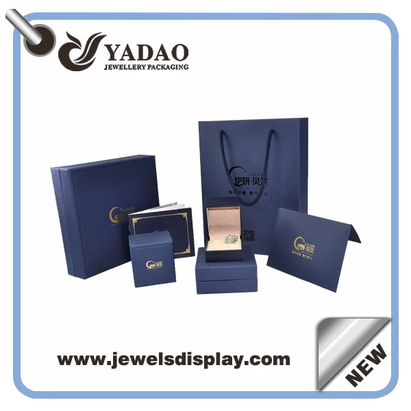 custom logo printed jewelry box, jewelry gift box classic high quality plastic jewelry packaging box manufacturer