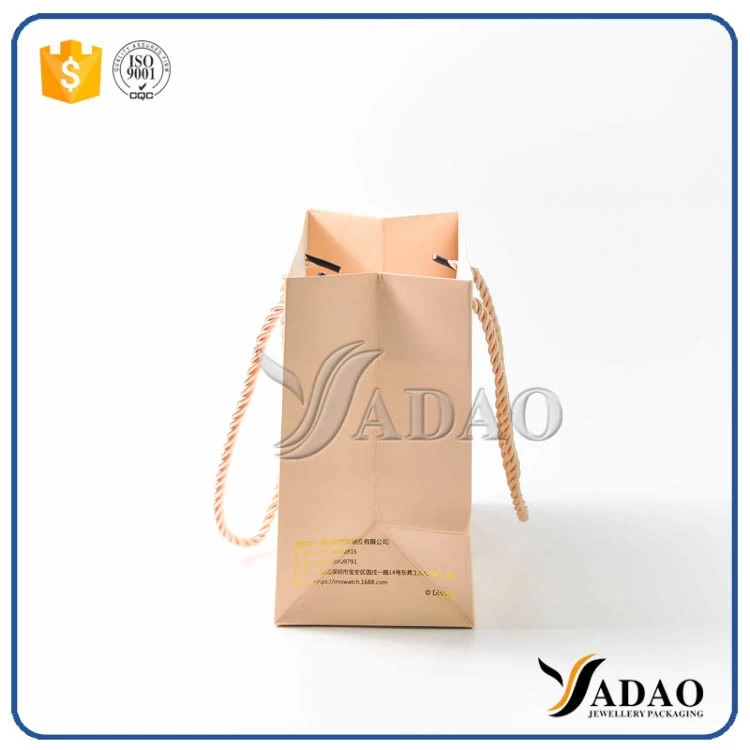 custom size color MOQ wholesale OEM/ODM glossy finish made by paper shopping/gift/packaging bags in Yadao