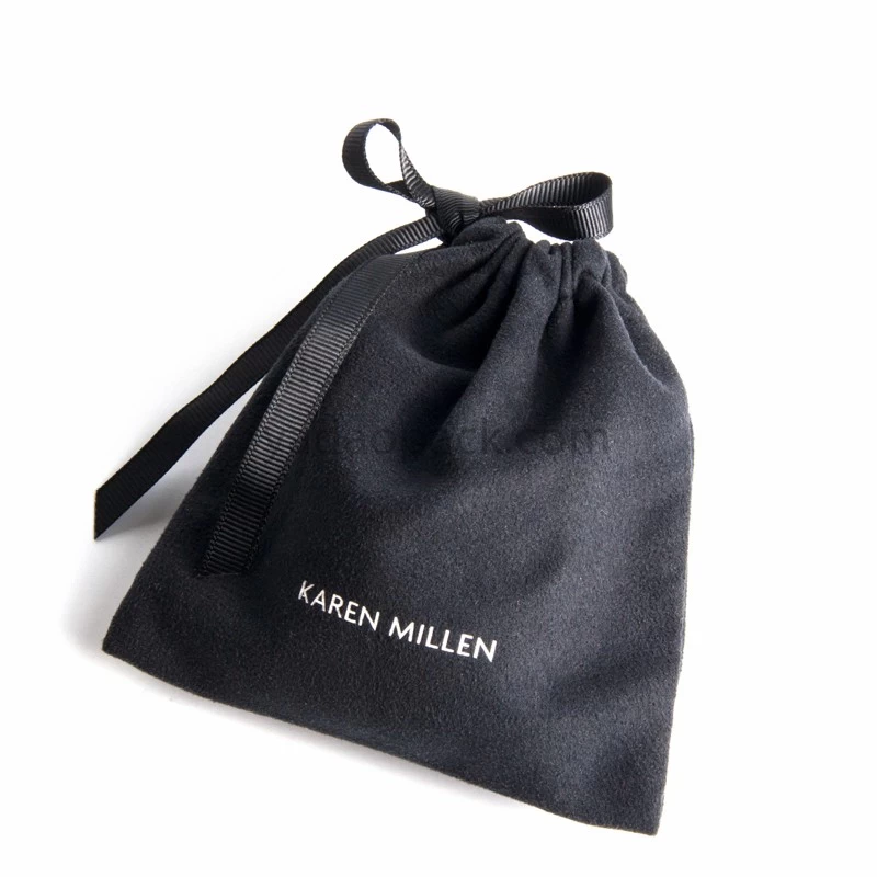 customize luxury suede pouch bag jewellery packaging bag gift packaging bag drawstring pouch bag