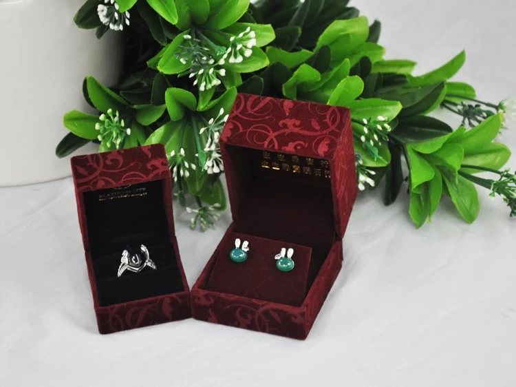 factory price high quality plastic and flocking velvet box for jewelry packaging or gift box