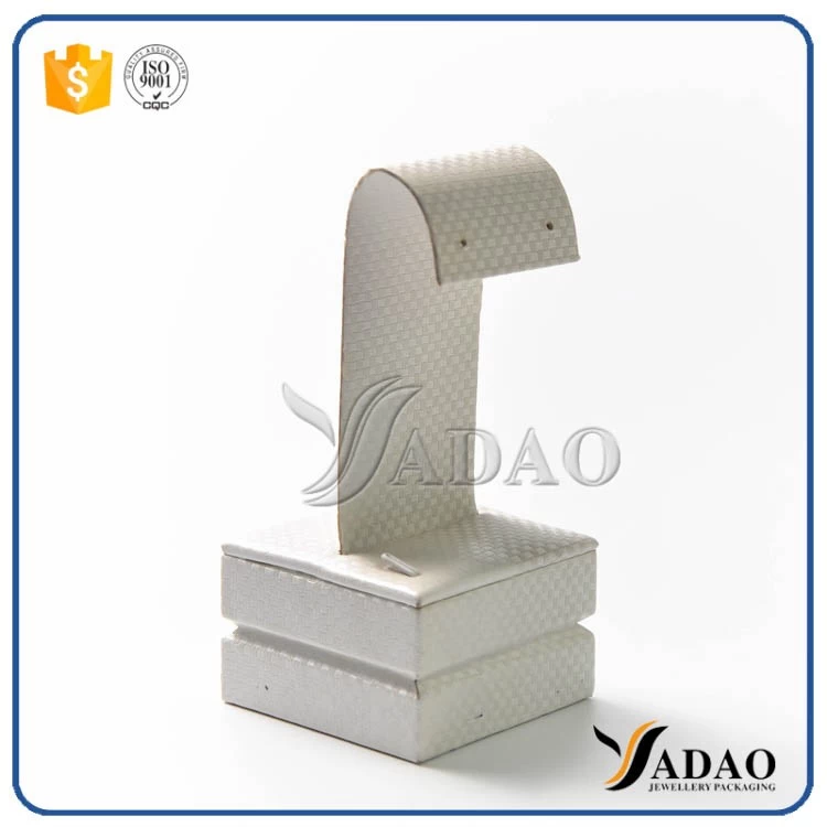 fantastic lovely wholesale manufactury small attractive mdf covered with texture leatherette jewelry display for earring