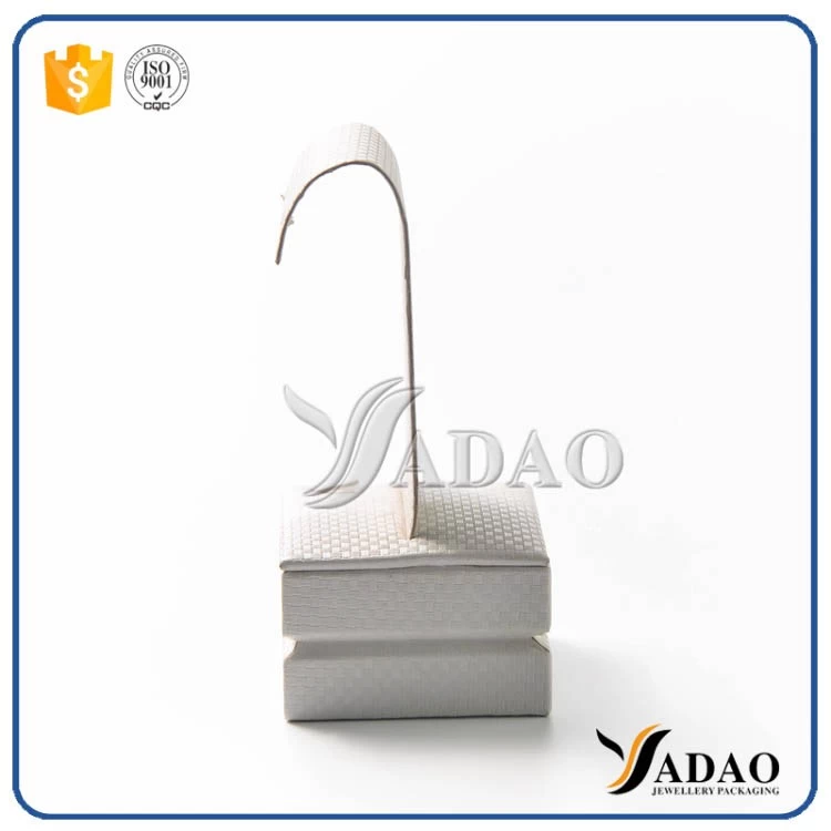 fantastic lovely wholesale manufactury small attractive mdf covered with texture leatherette jewelry display for earring