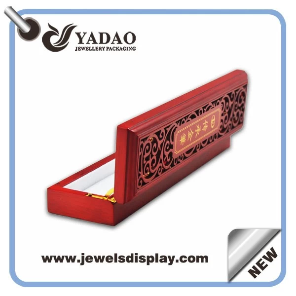 fashion luxury antique custom logo printed MDF wooden decorative jewelry boxes jewellery display box wholesale