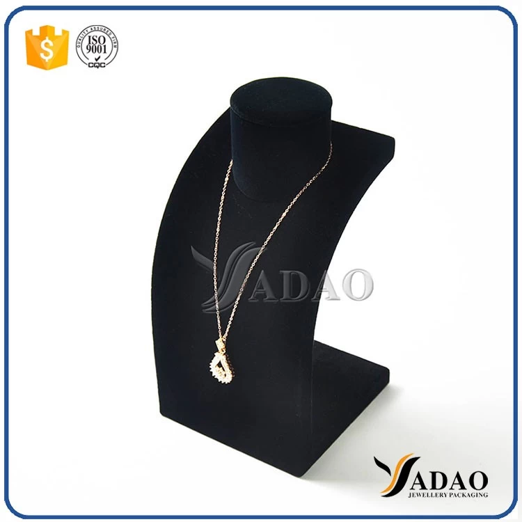 fire-new solid top quality  fancy everlasting competitive price wholesale velvet necklace bust for necklece/pendant display