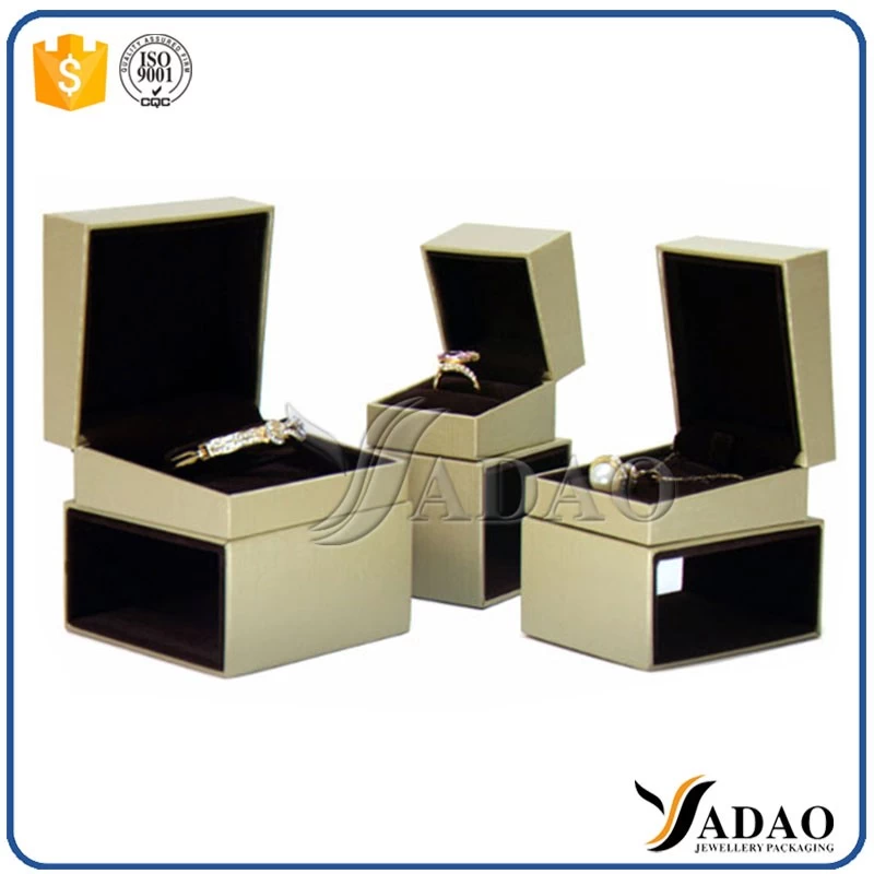 high end quality plastic packaging jewelry box plastic box packing jewelry ring earring pendant bangle box with plastic box cover