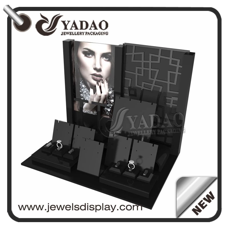 high quality acrylic jewelry display counter window jewelry display set customize