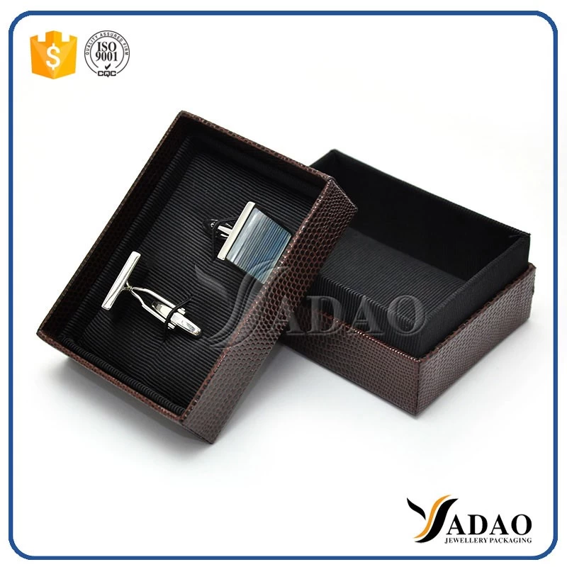 high quality paper box packing cufflinks coated with nice texture paper customize cufflinks paper box packaging
