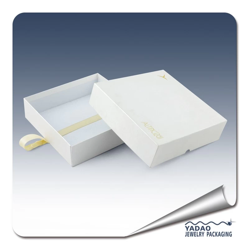 jewelry paper box with ribbon folding paper jewerly box
