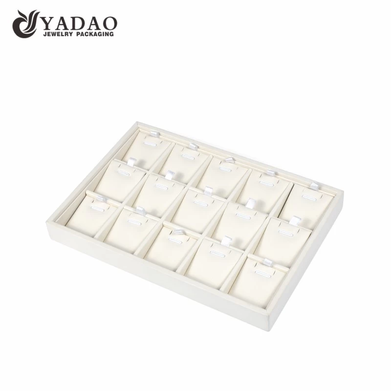 jewelry store counter display tray stackable wooden display tray pendant earring display tray 