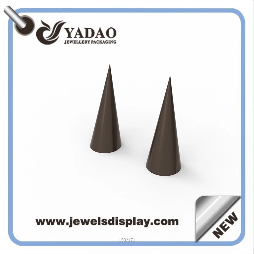 lacquer finish acrylic / resin ring display finger ring cone display jewelry customize for jewelry stores and jewelry shows