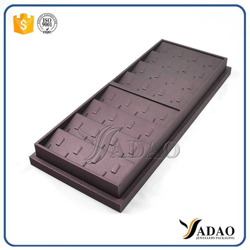 long high quality wholesale nicety light custom mdf leather ring display trays for jewellery store from Yadao