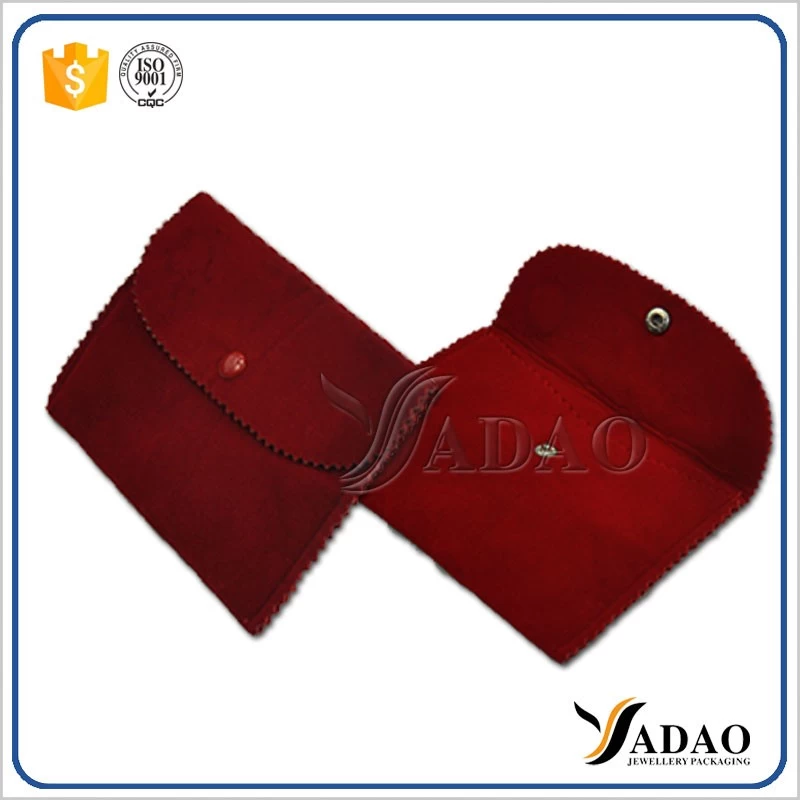 luxury mini soft velvet material wholesale cute nice fair price velvet pouch with button for any jewels