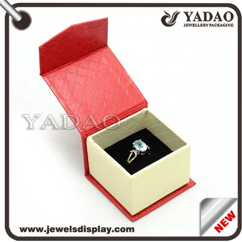 paper box packaging jewelry connected magnet flap lid paper jewelry box customize