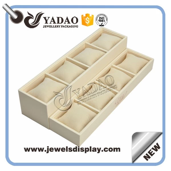 pu cover bending wooden jewelry display bracelet display stand