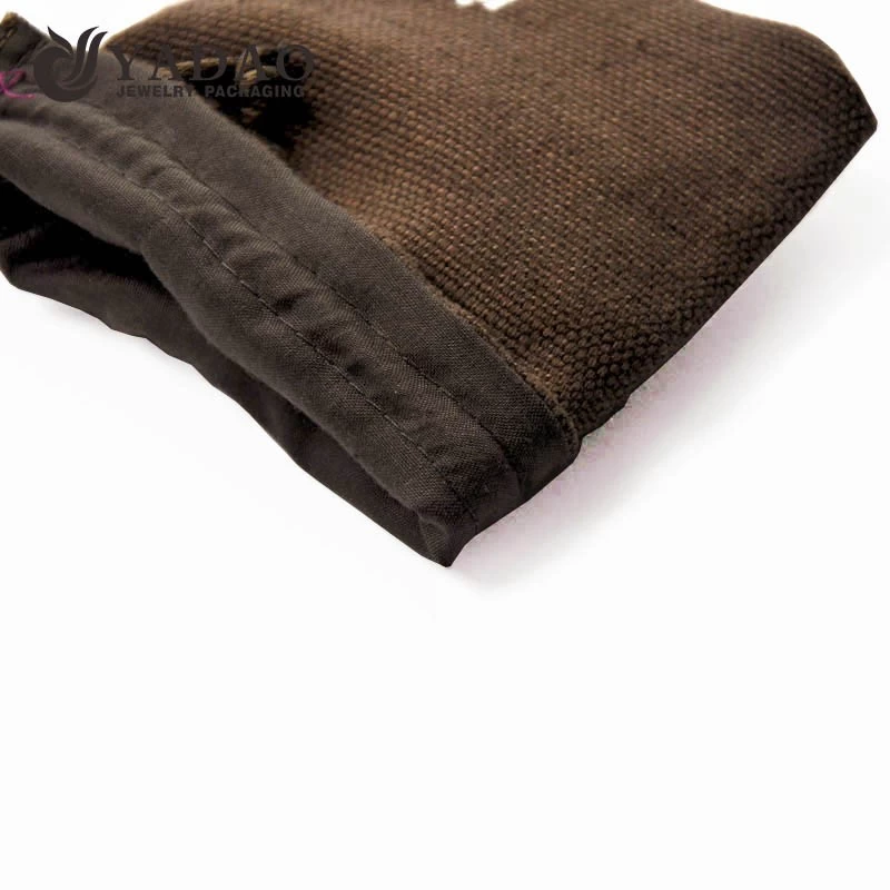 simple durable long-lasting  wholesale normal but luxury handmade cheap jewelry pouch in linen/velvet/fabric material.