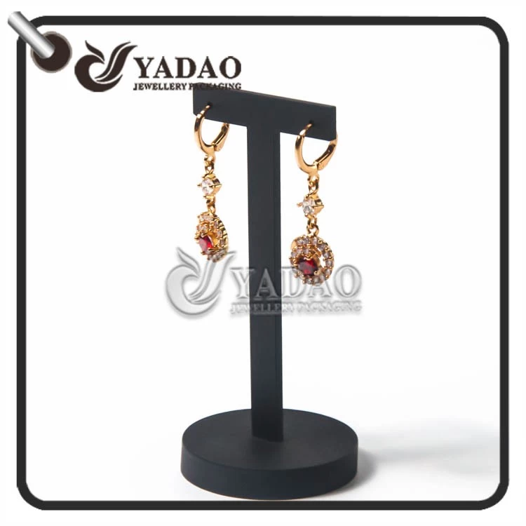 simple long-lasting small CBM comfortable universal exquisite luxury mdf +lacquer finish/velvet/leatherette paper earring display stands