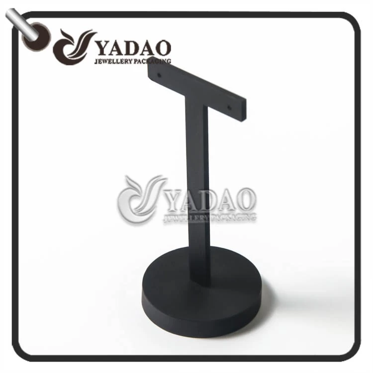 simple long-lasting small CBM comfortable universal exquisite luxury mdf +lacquer finish/velvet/leatherette paper earring display stands
