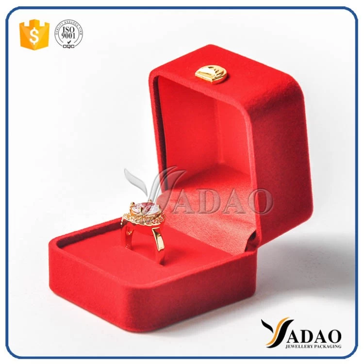 small size delicate lovely tempting  custom adoreable romantic flocking box for earring/ring/necklace/pendant/watch packaging
