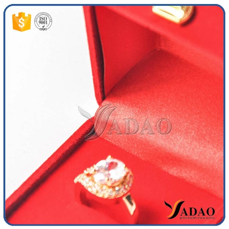 small size delicate lovely tempting  custom adoreable romantic flocking box for earring/ring/necklace/pendant/watch packaging